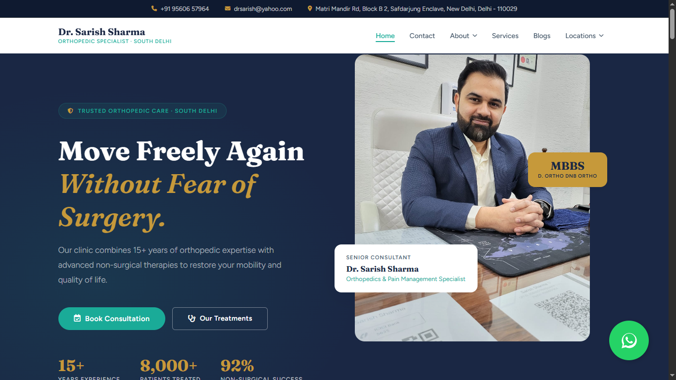 Dr Sarish Sharma Ortho Clinic